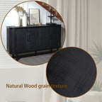 Accent Storage Cabinet, Modern Accent Buffet Cabinet with Adjustable Shelves, Freestanding Sideboard with Four Doors, Accent Cabinet with 4 Doors for Hallway Entryway Living Room