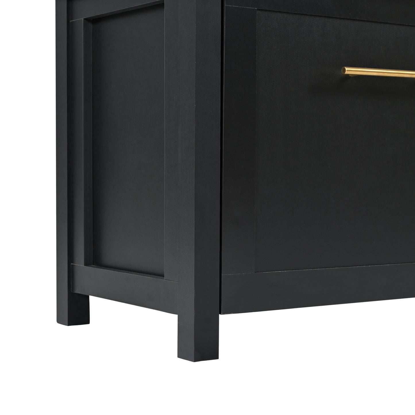 ON-TREND Versatile 4-in-1 Hall Tree with 6 Golden Hooks, Wood Grain Bench with Multiple Storage Space, Entryway Coat Rack with 2 Drawers for Living Room, Hallway, Black, 76.6''H (OLD SKU:N721S000034B)