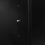 2 Door Wooden Cabinets, Black Wood Cabinet Vintage  Style Sideboard for Living Room Dining Room Office