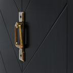 2 Door Wooden Cabinets, Black Wood Cabinet Vintage  Style Sideboard for Living Room Dining Room Office