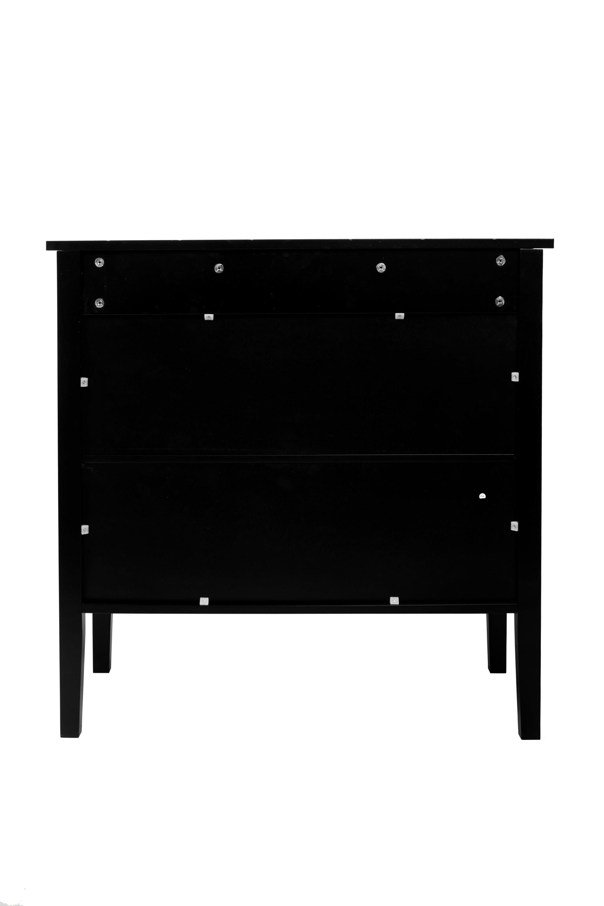 2 Door Wooden Cabinets, Black Wood Cabinet Vintage  Style Sideboard for Living Room Dining Room Office