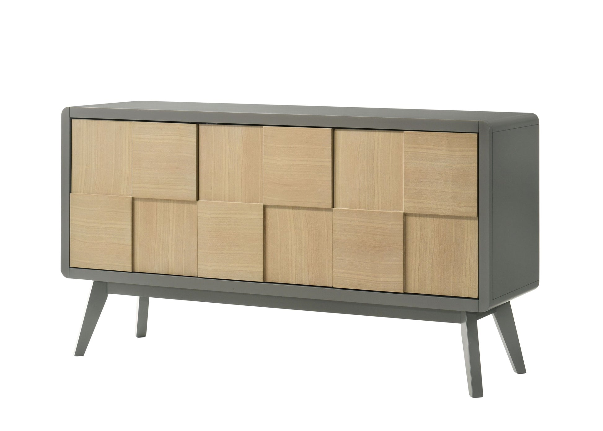 Blayde Natural & White Chenille Finish 8PCs Dining Room Set