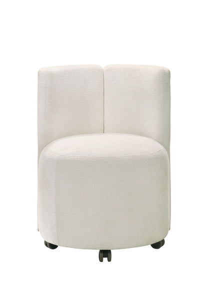 Blayde Natural & White Chenille Finish 8PCs Dining Room Set