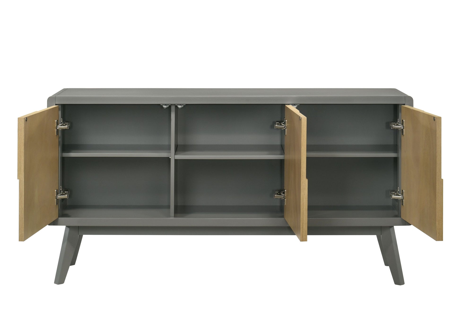 Blayde Natural & White Chenille Finish 8PCs Dining Room Set