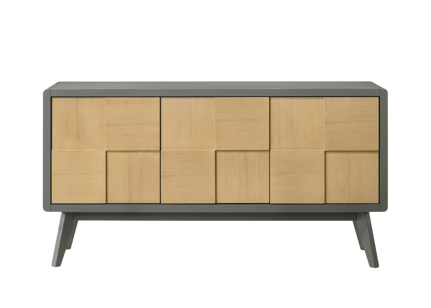 Blayde Natural & White Chenille Finish 8PCs Dining Room Set