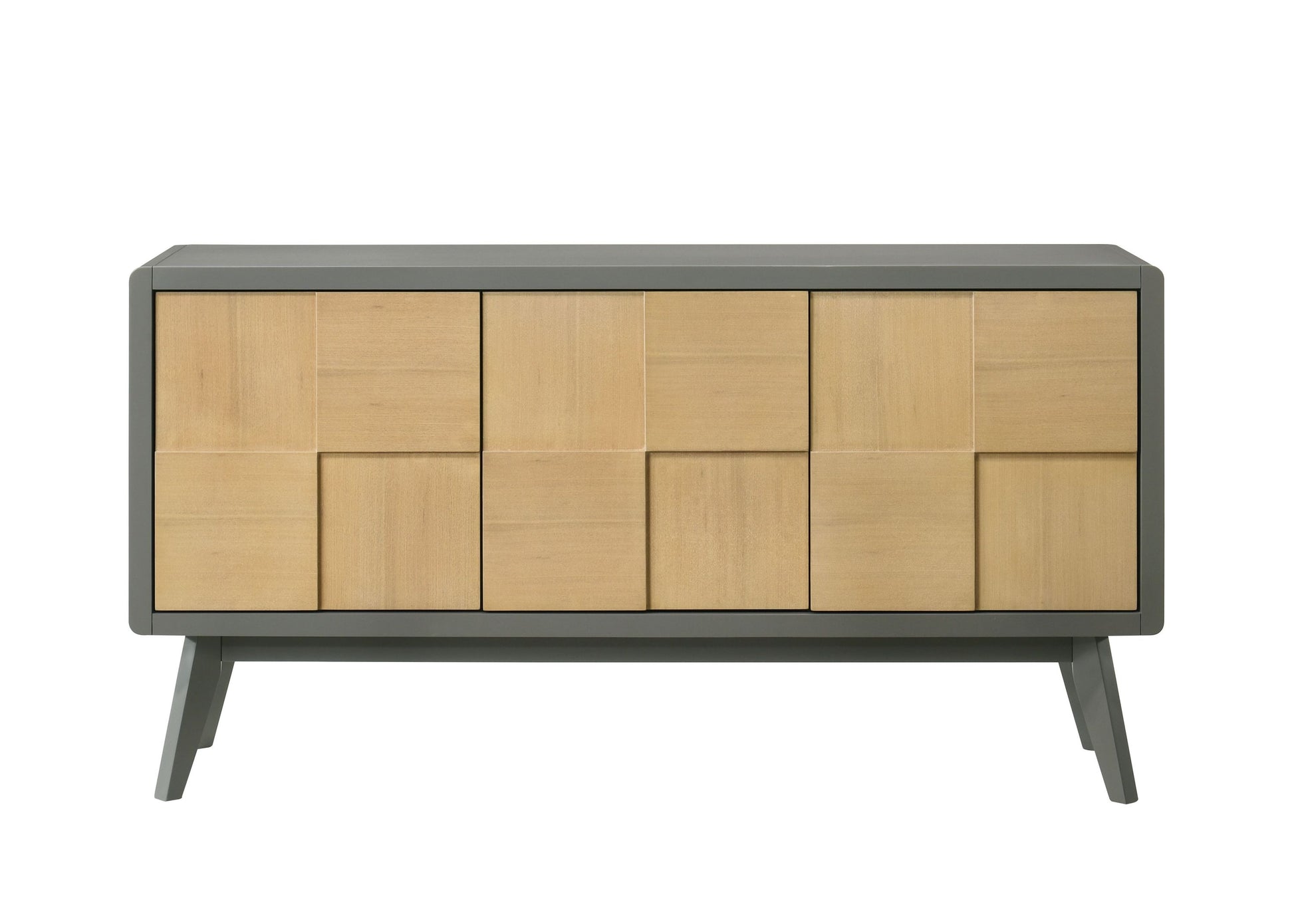 Blayde Natural & White Chenille Finish 8PCs Dining Room Set