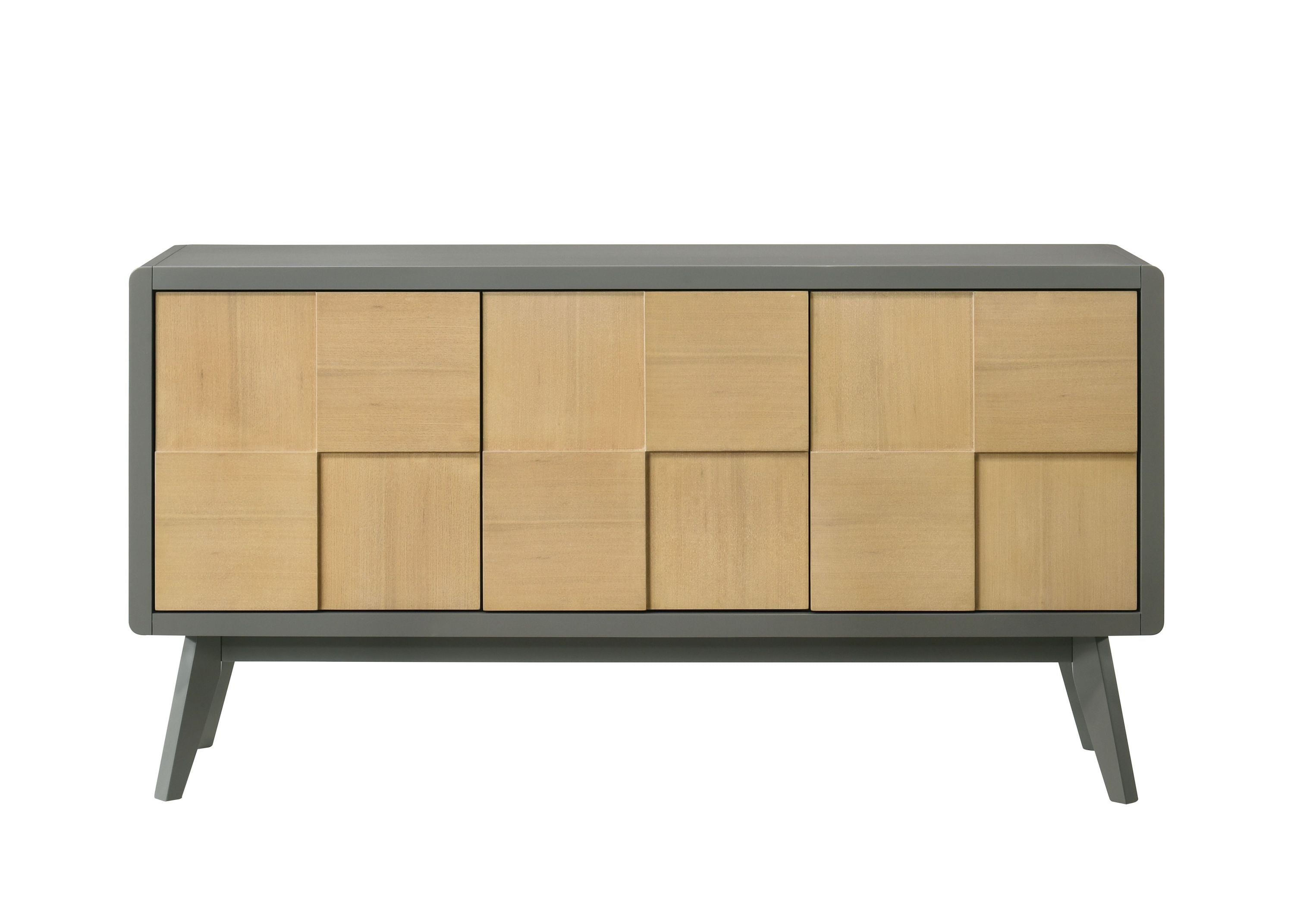 Blayde Natural & White Chenille Finish 8PCs Dining Room Set