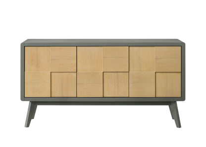 Blayde Natural & White Chenille Finish 8PCs Dining Room Set