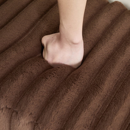 49.2' Wide Faux Fur Flip Top Storage Bench with Black Metal Legs, Bed End Stool Foot Rest for Living Room Entryway Dorm Bedroom,Brown