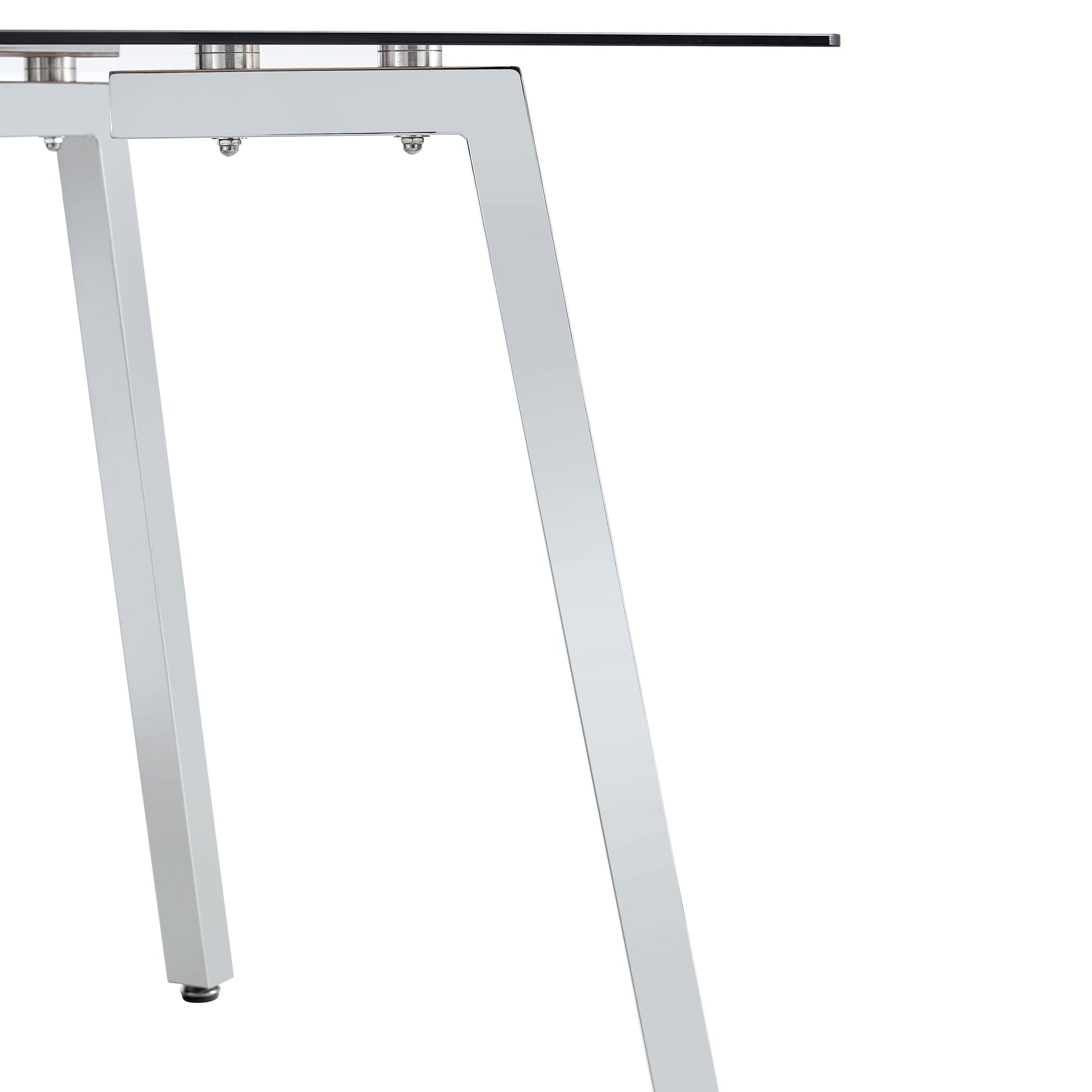 Brown Glass Modern Dining Table Set