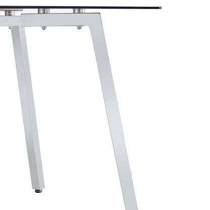 Brown Glass Modern Dining Table Set