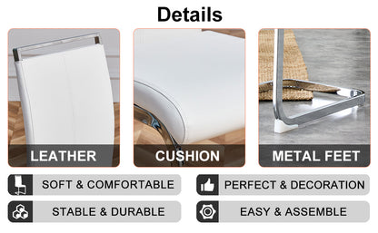 Brown Glass Modern Dining Table Set