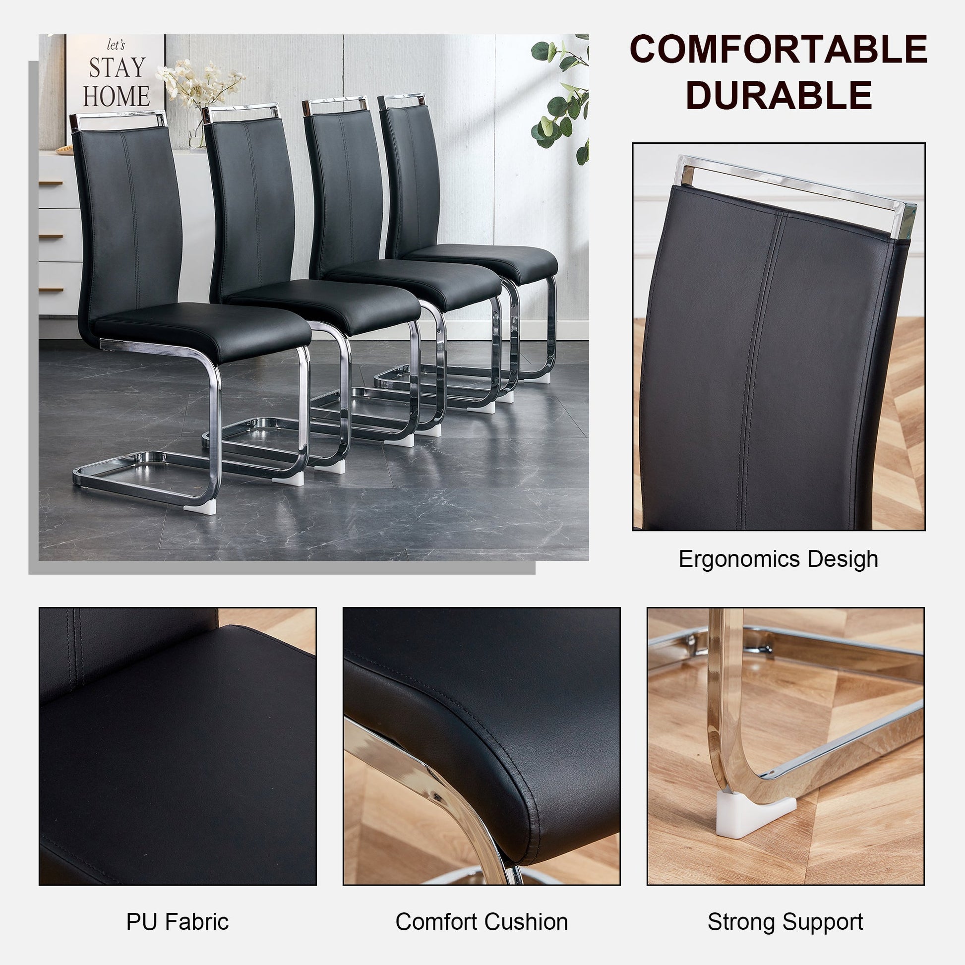 Brown Glass Modern Dining Table Set