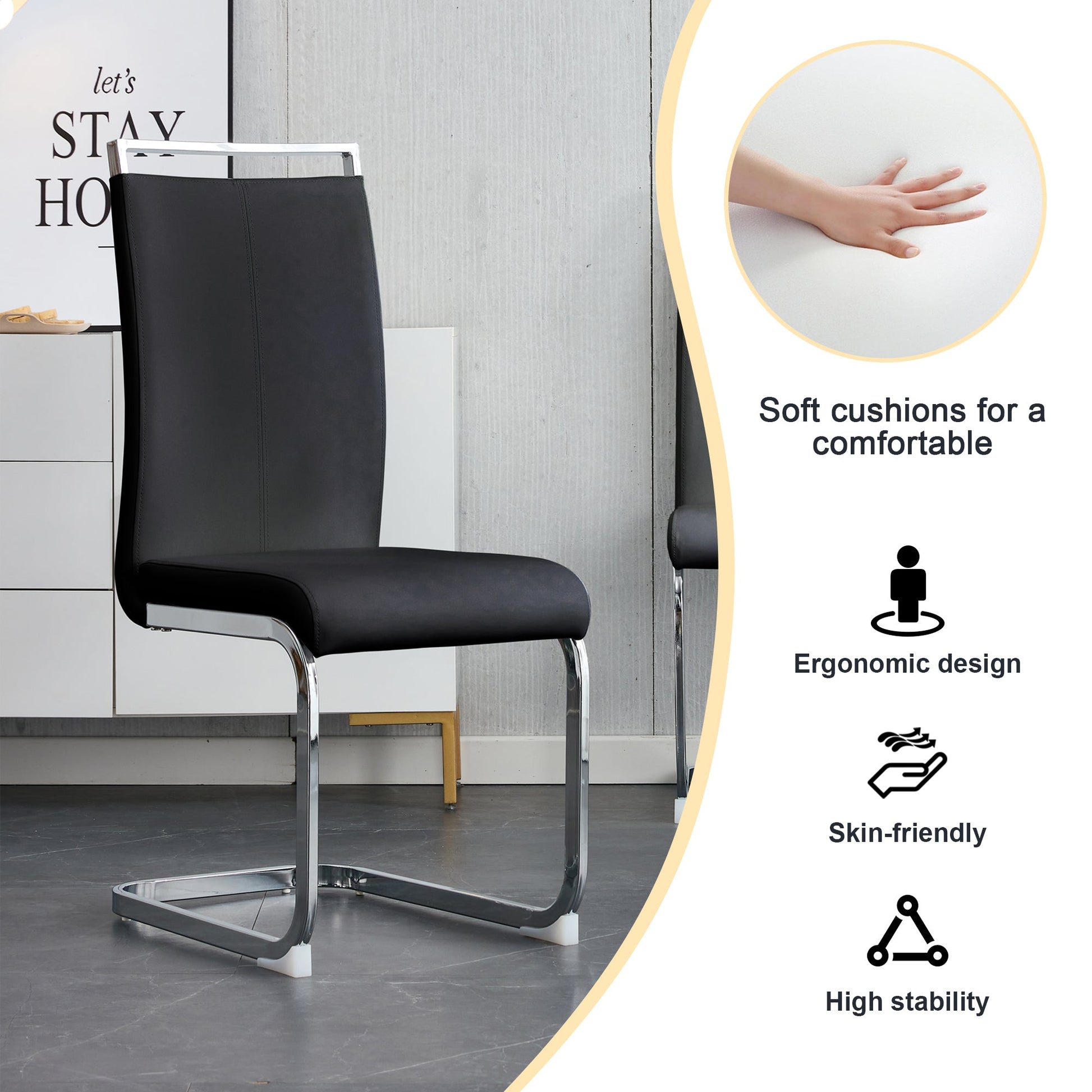 Brown Glass Modern Dining Table Set