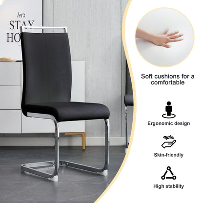 Brown Glass Modern Dining Table Set