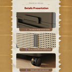 Retro Brown, 20' Side Wide Folding Storage Cabinet ,4 Tiers,19.69'×11.81'×40.55',Collapsible Storage Bins with Magnetic Door, Plastic Storage Cabinet with Wheels