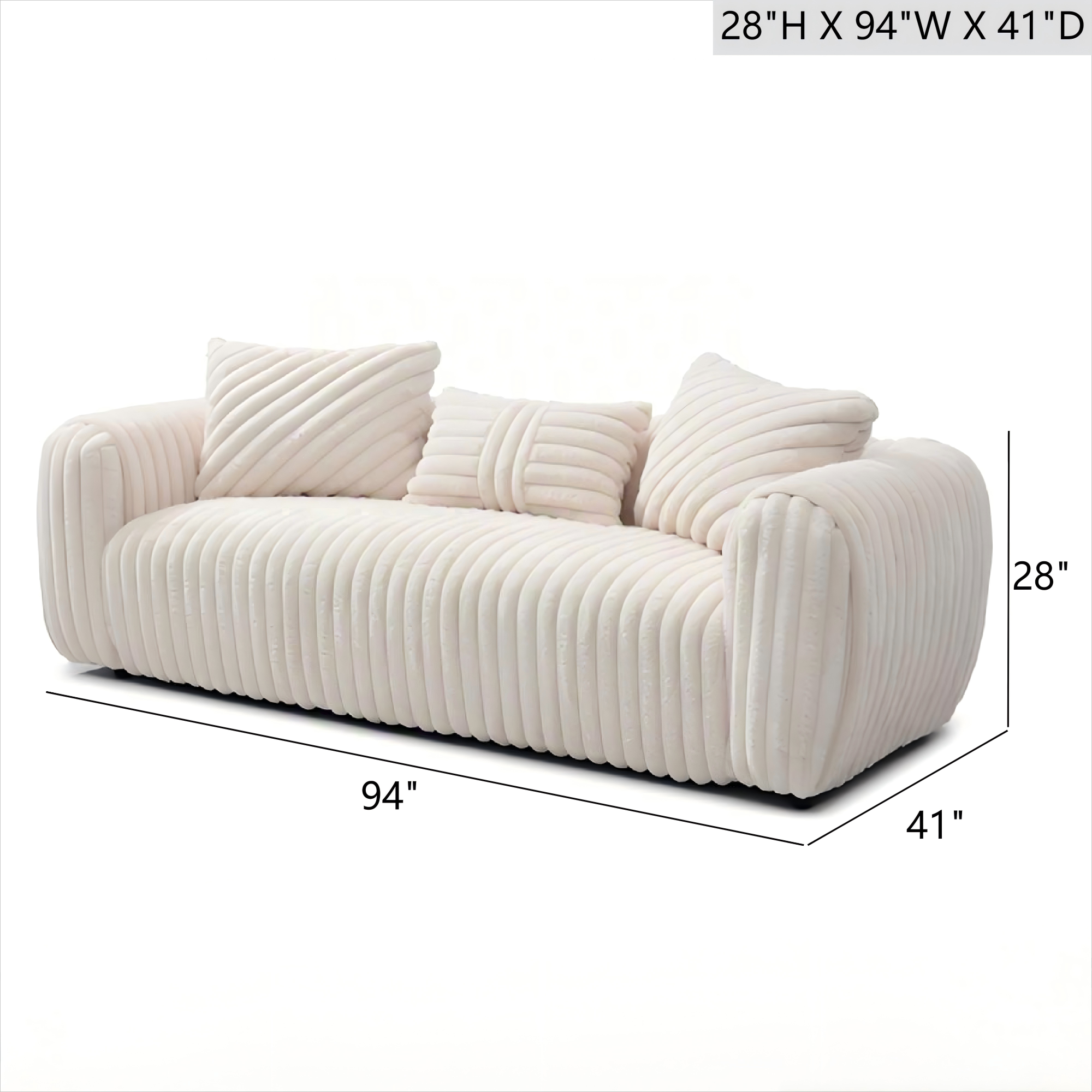 Cancun G00932A-S Sofa , White