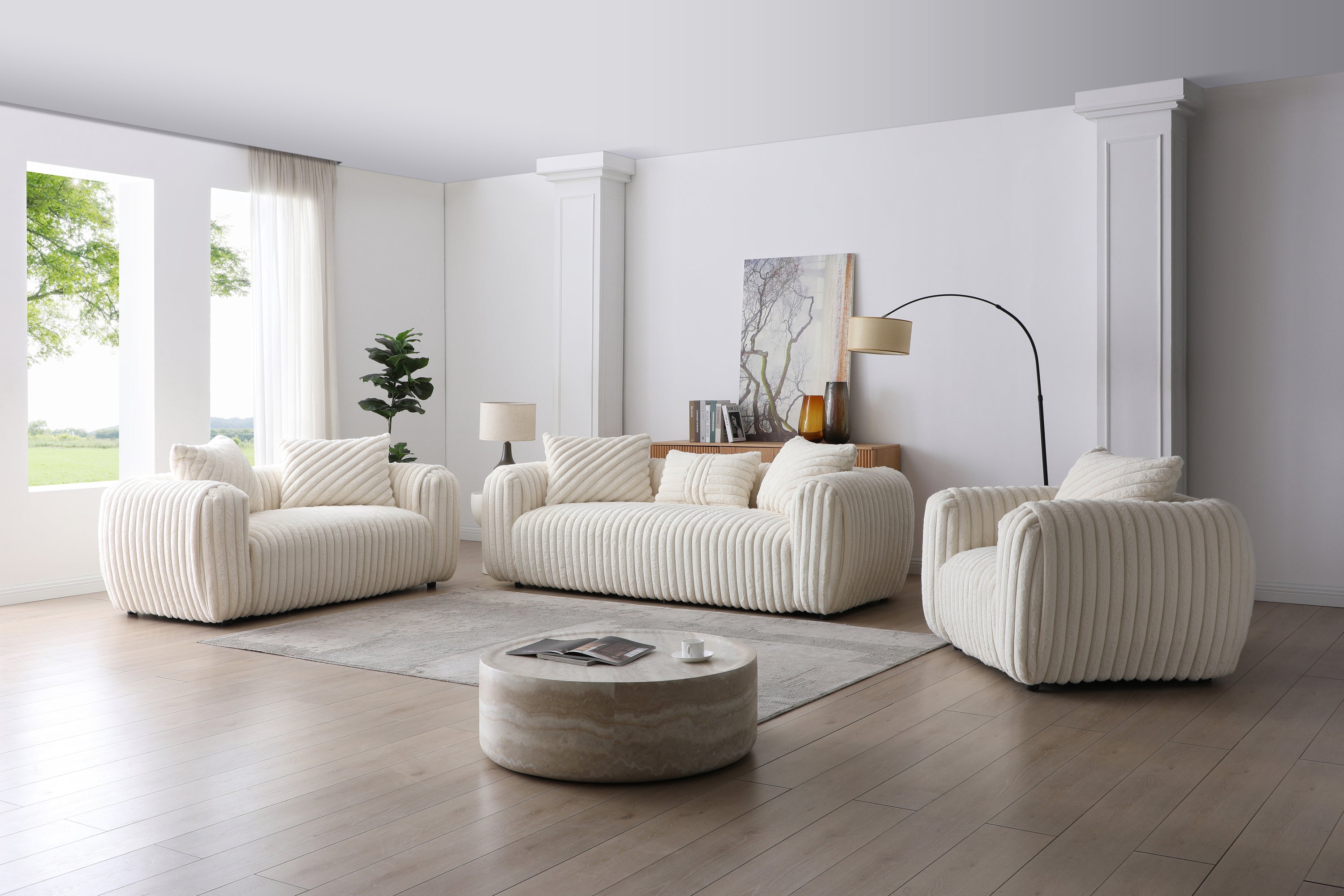 Cancun G00932A-S Sofa , White