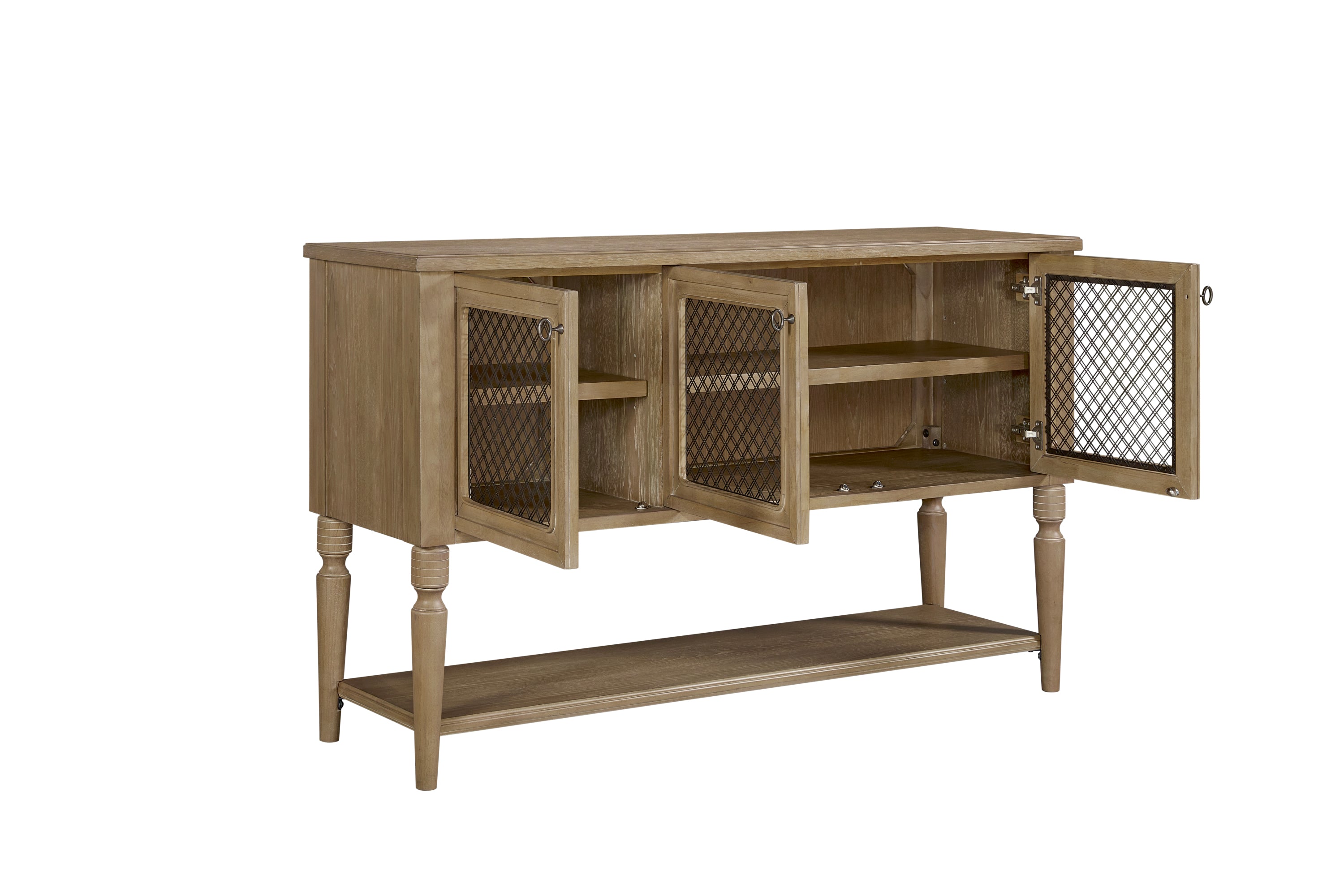 Sever w/ Mesh Door Fronts - Cashew Buffets