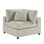 Cassandra Modular 2-Piece Sofa in Beige with Polyester Fabric Sectional Sofa