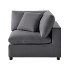 Cassandra Modular 3-piece Chofa - Charcoal Sectional Sofa