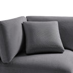 Cassandra Modular 3-piece Chofa - Charcoal Sectional Sofa