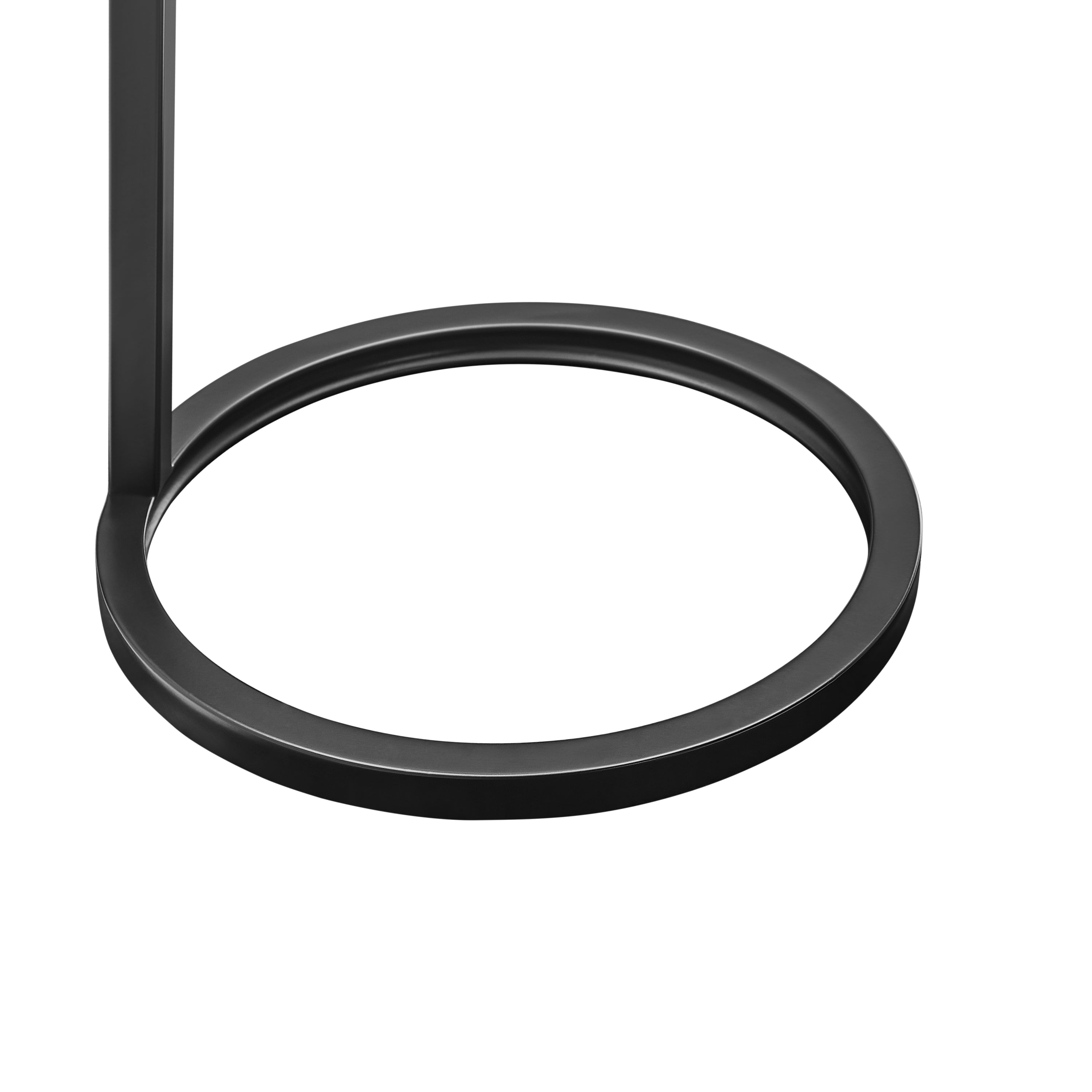 Cerro Round Metal Accent Table with Marble Top