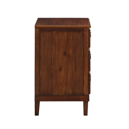 Chamberlin Brown 3-Drawer Nightstand