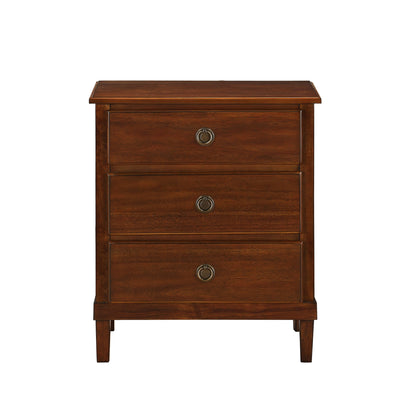 Chamberlin Brown 3-Drawer Nightstand