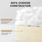 L-Shaped 3 Seater Sectional Sofa Couch,3-seat Sofa with 1 Movable Ottoman, Crescent-shaped Armrests And Wraparound Back & Armrest Cushions,Soft, Comfortable, Wide and Deep Seat, Chenille Color