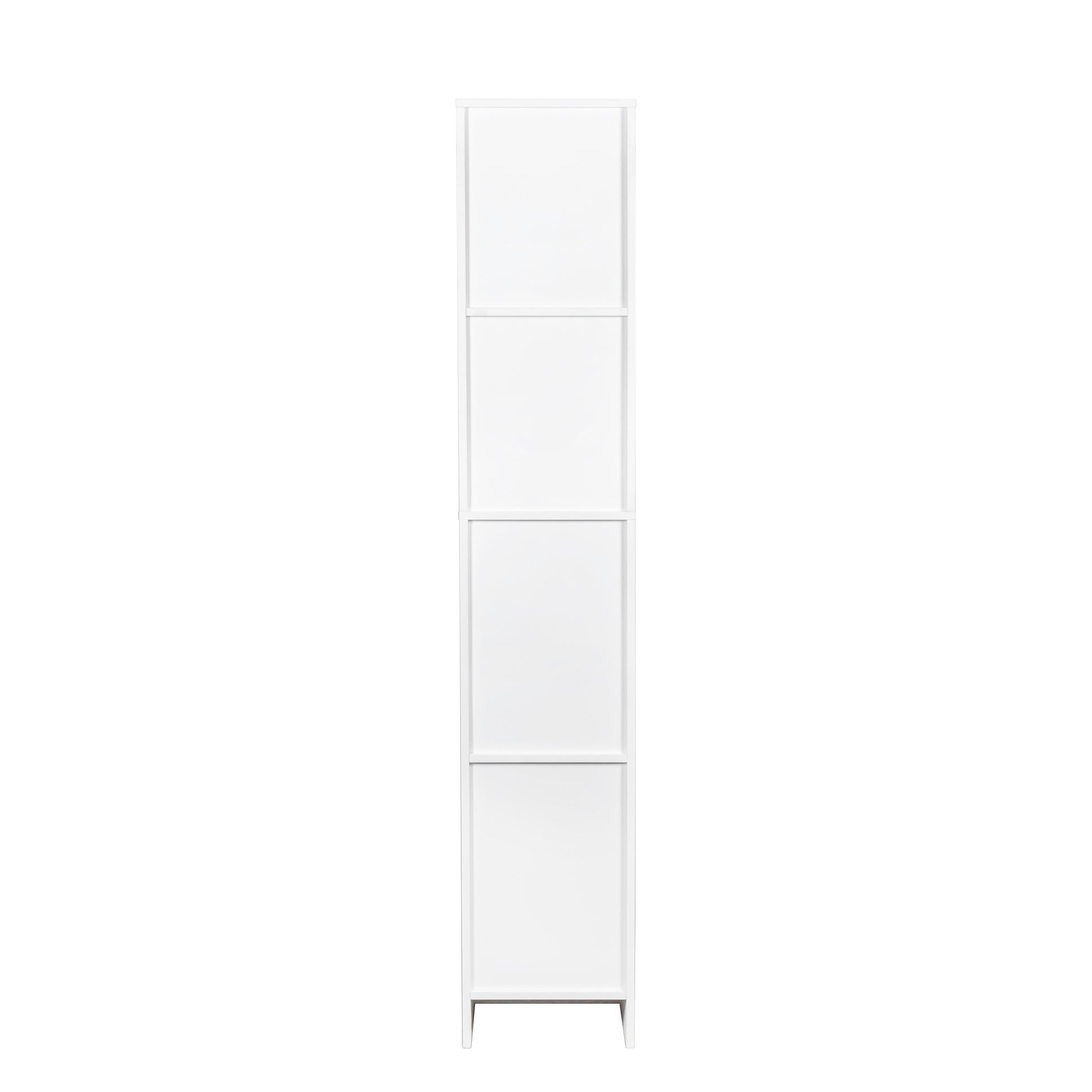 Freestanding  Cabinet with Inadjustable Shelves and two Doors for Kitchen, Dining Room, White