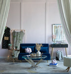 28x1.5x60" Poppy Mirror with Gold Metal Frame Contemporary Design Wall Decor for Bathroom, Entryway - Groovy Boardz