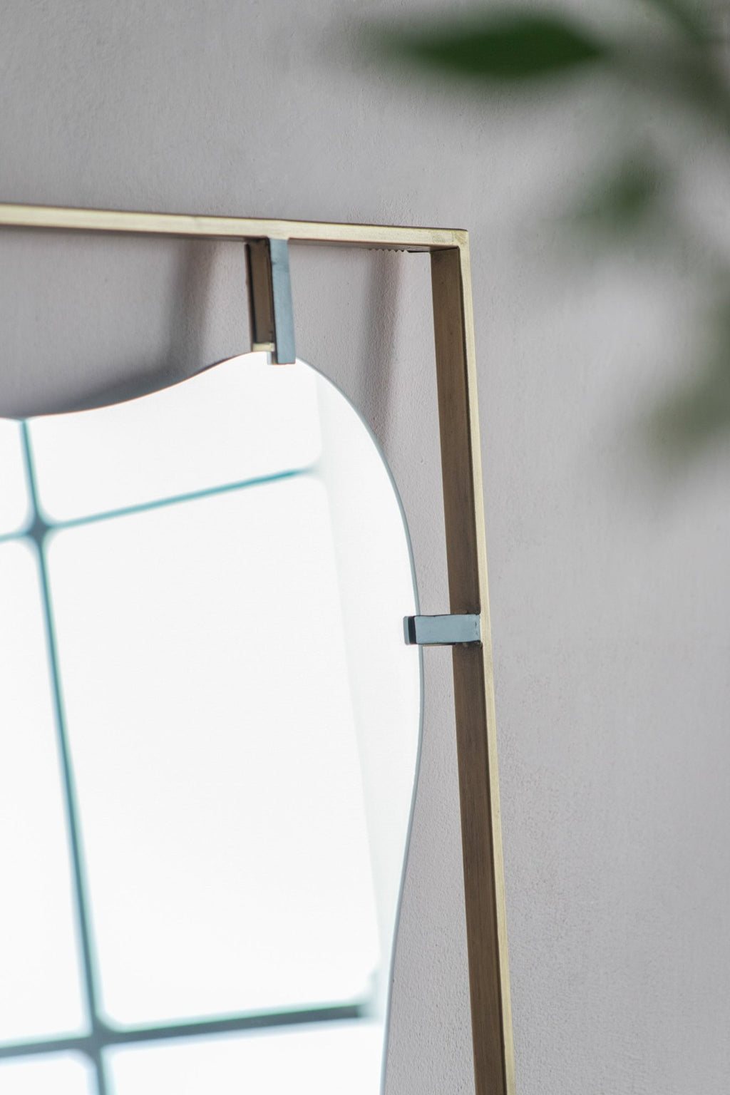 28x1.5x60" Poppy Mirror with Gold Metal Frame Contemporary Design Wall Decor for Bathroom, Entryway - Groovy Boardz