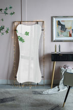 28x1.5x60" Poppy Mirror with Gold Metal Frame Contemporary Design Wall Decor for Bathroom, Entryway - Groovy Boardz