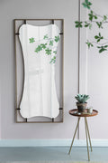 28x1.5x60" Poppy Mirror with Gold Metal Frame Contemporary Design Wall Decor for Bathroom, Entryway - Groovy Boardz