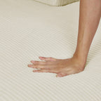 3-Piece Corduroy Double-Chaise Sectional Sofa – Cream