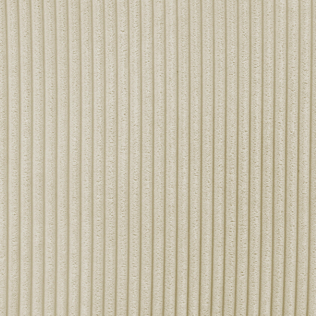 3-Piece Corduroy Double-Chaise Sectional Sofa – Cream