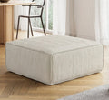 Sectional Sofa Ottoman with Storage, Cream