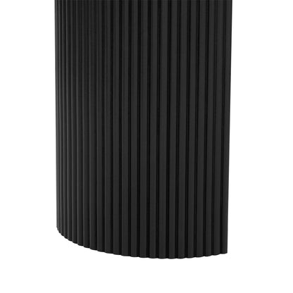 U_STYLE Curved Design Console Table with Unique Vertical Stripe Design ,Suitable for Living Room,Study and Entrance