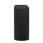 U_STYLE Curved Design Console Table with Unique Vertical Stripe Design ,Suitable for Living Room,Study and Entrance