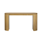 U_STYLE Curved Design Console Table with Unique Vertical Stripe Design ,Suitable for Living Room,Study and Entrance