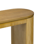 U_STYLE Curved Design Console Table with Unique Vertical Stripe Design ,Suitable for Living Room,Study and Entrance