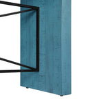 Retro Modern Wood Console Table, Long Sofa Table Behind Couch, Farmhouse Accent Table with Angled Metal Frame, Entryway Table for Hallway, Living Room, Foyer