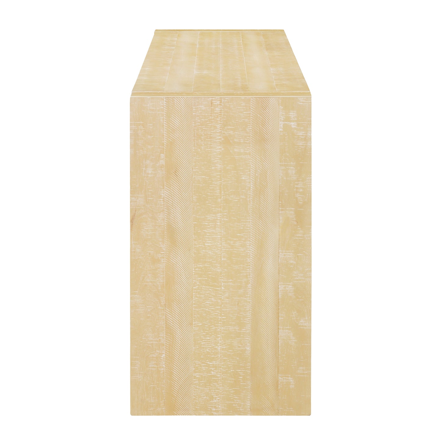 Retro Modern Wood Console Table, Long Sofa Table Behind Couch, Farmhouse Accent Table with Angled Metal Frame, Entryway Table for Hallway, Living Room, Foyer