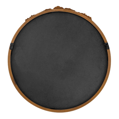 Florence Round Hand Carved Rose Antique Mirror