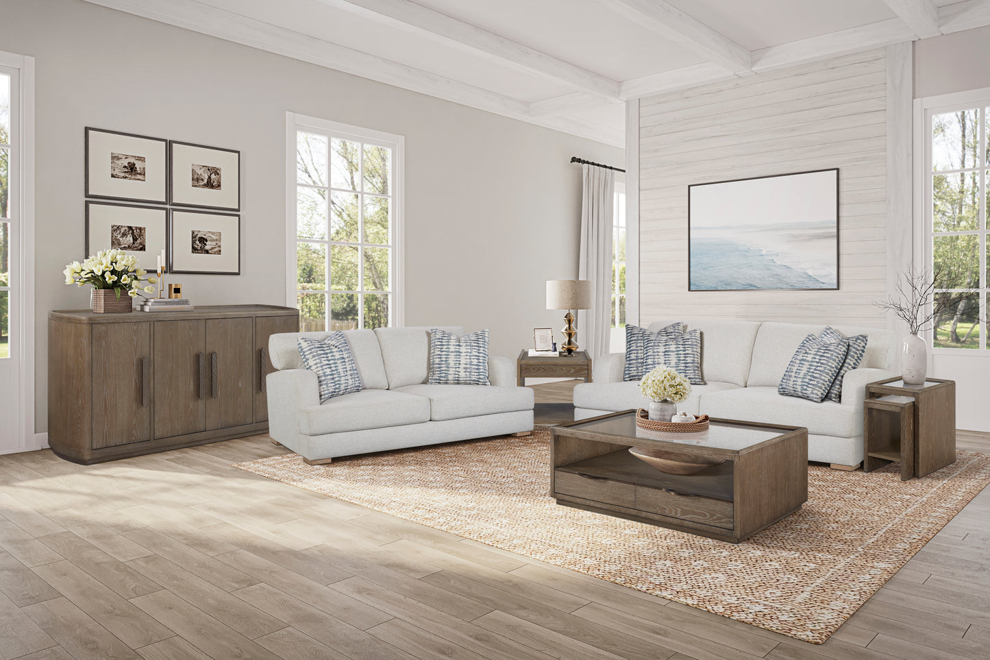 Glass Top Cocktail Table - Cocoa Console Table