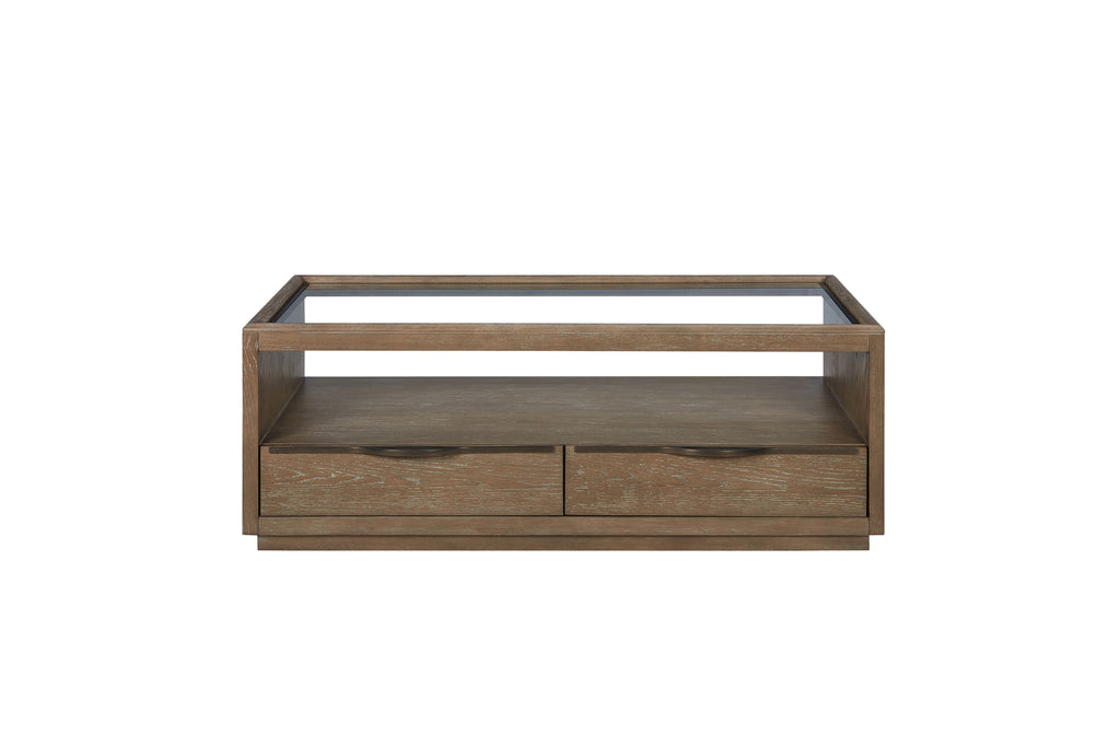 Glass Top Cocktail Table - Cocoa Console Table