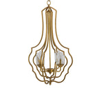 4 - Light Metal Chandelier, Hanging Light Fixture with Adjustable Chain for Kitchen Dining Room Foyer Entryway, Bulb Not Included - Groovy Boardz