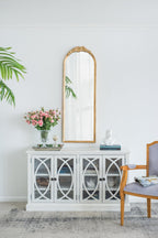 19"x56" Wood Floor Mirror, Full Body Mirror Dressing Make up Mirror for Bathroom Bedroom Living Room - Groovy Boardz