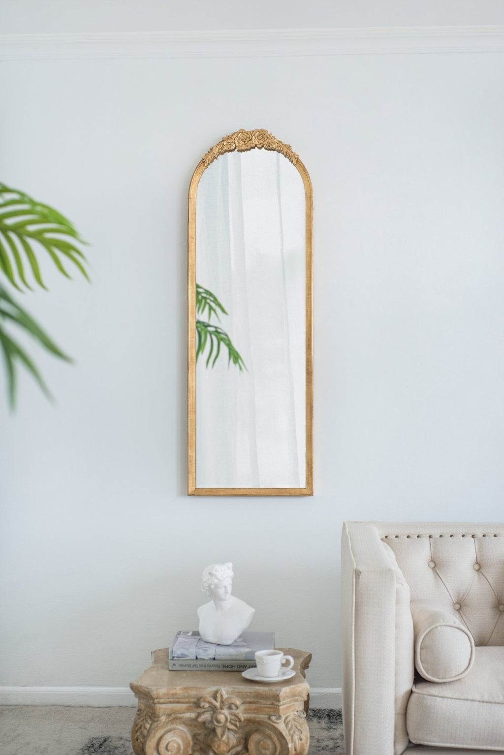 19"x56" Wood Floor Mirror, Full Body Mirror Dressing Make up Mirror for Bathroom Bedroom Living Room - Groovy Boardz